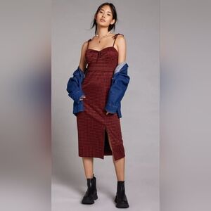NWOT Anthropologie Hutch Plaid Midi Dress